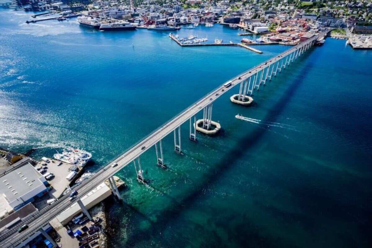 Bridge of city Tromso Norway
